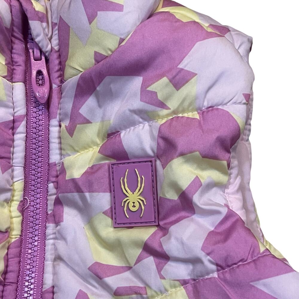Spyder Girls Pink Lavender Yellow Puffer Jacket